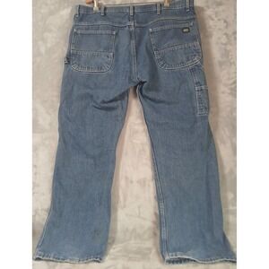 Key Industries Mens Blue Denim Carpenter Workwear Jeans Hammer Loop